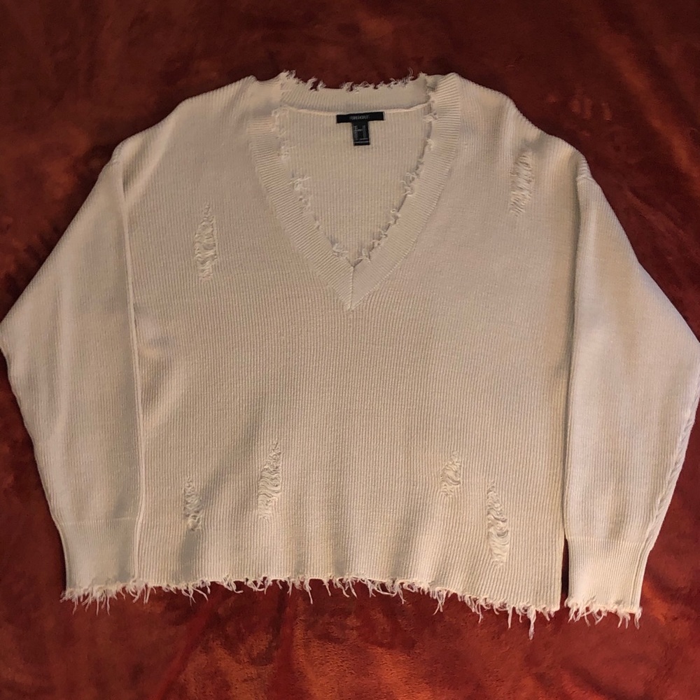 distressed sweater